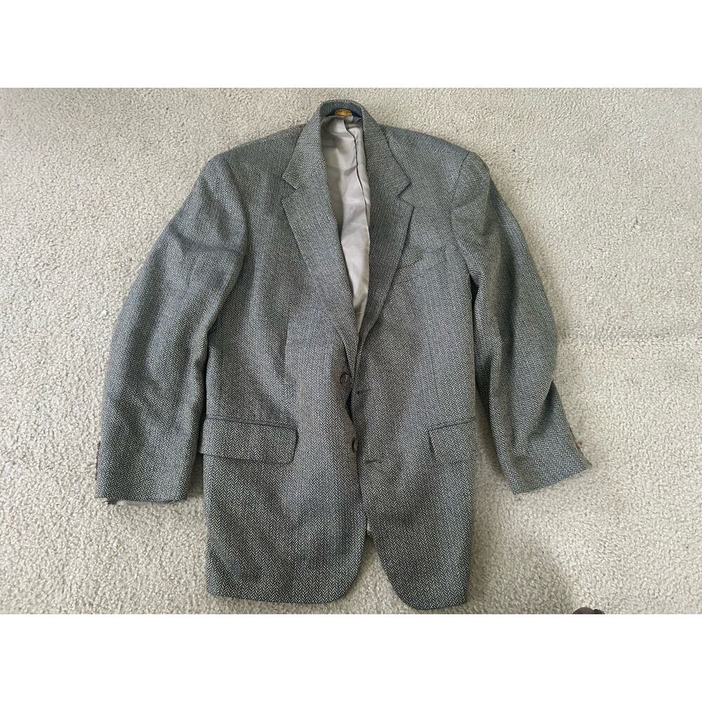 Vintage Brooks Brothers Suit Jacket Size 42r 1990s Gray/gold Wool